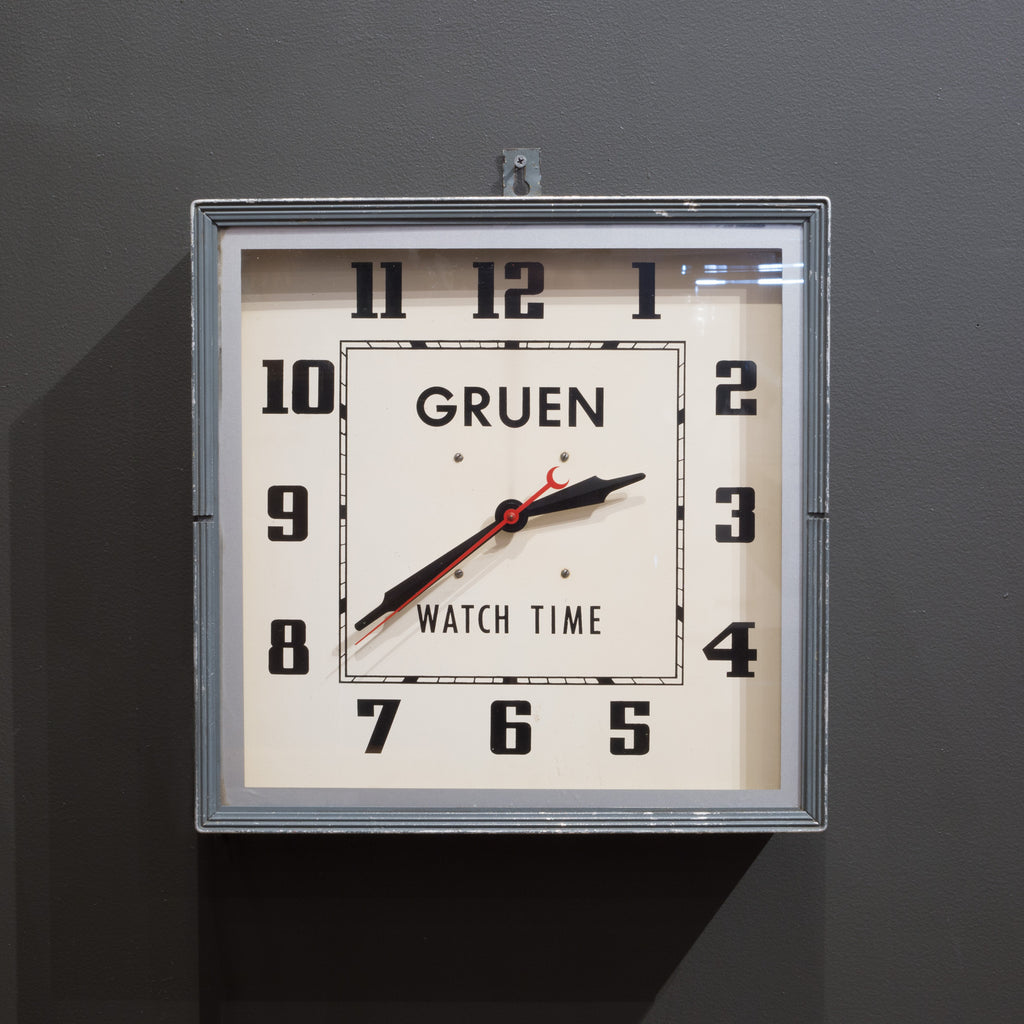 インテリア時計 Rare! VTG 1940s Hanes sign Wall Clock インテリア
