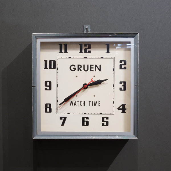 Antique Gruen Watch Co. Wall Clock c.1940