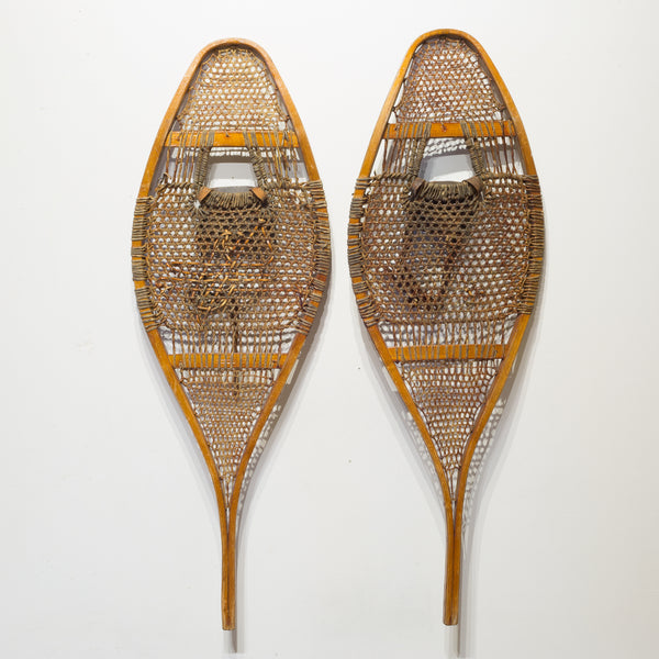 Antique Wood and Leather Snow Shoes c.1920