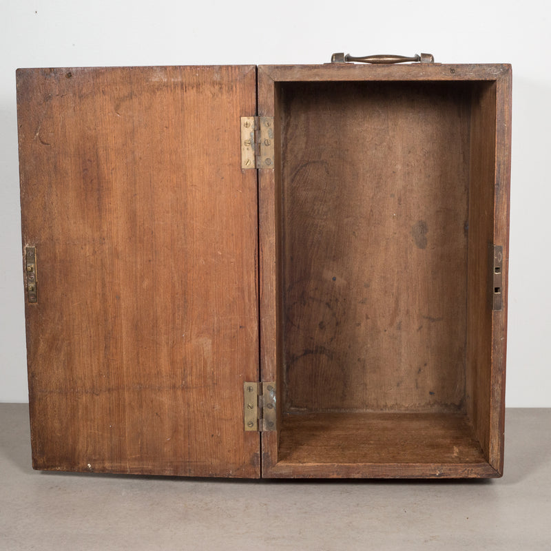 Large Handmade Wood and Brass Box c.1880-1920