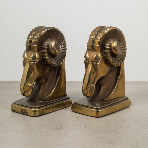 Art Deco Ram's Head Bookends c.1930
