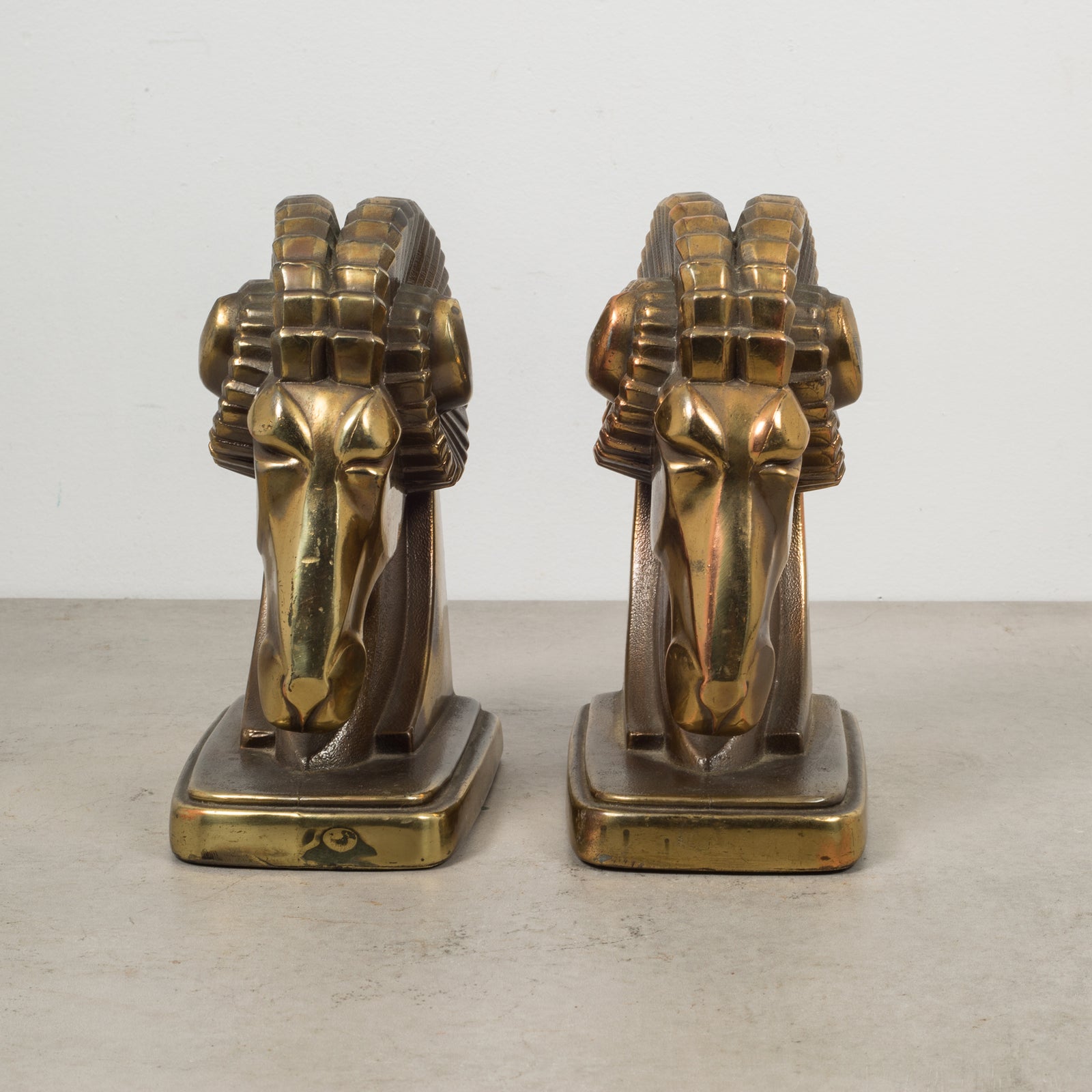 Solid Brass selling Ram bookends by decorative crafts inc