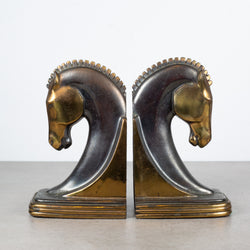 Machine Age Trojan Horse Bookends by Dodge Inc. c.1930