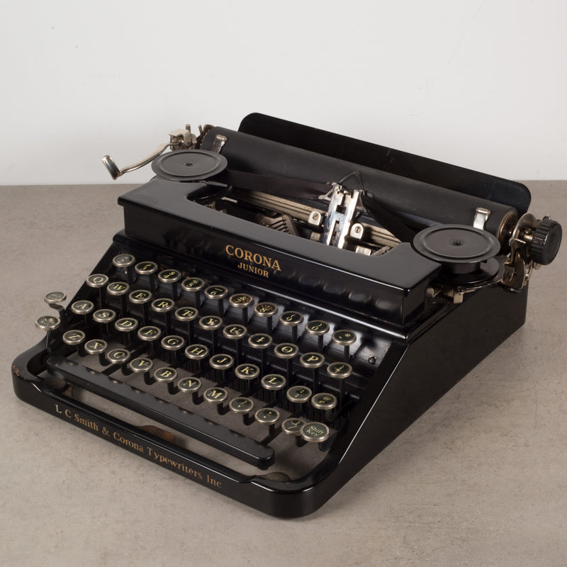 Antique Refurbished Smith Corona Junior Portable Typewriter c.1934