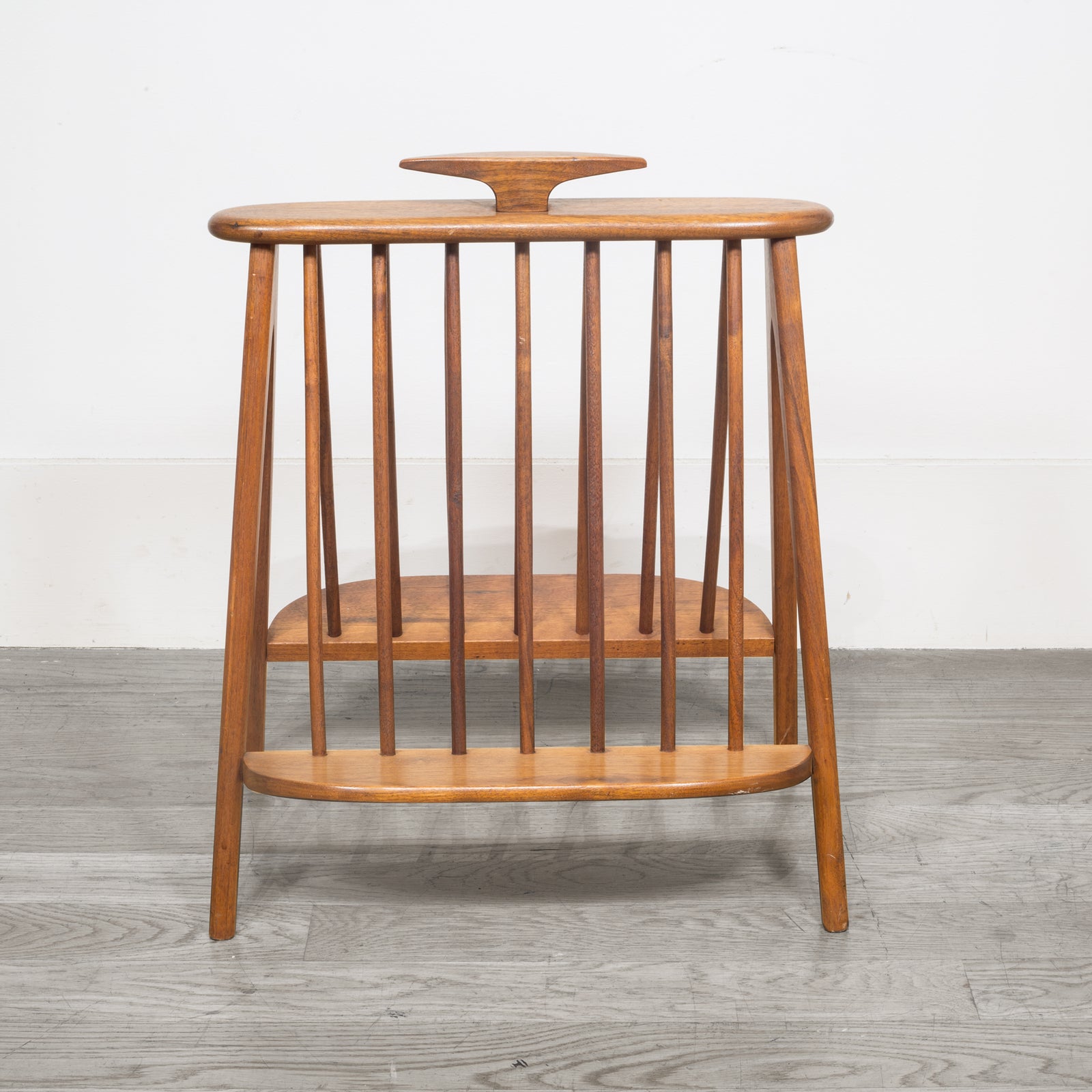 Mid-century Arthur Umanoff Sculpted Walnut Record Holder/Magazine