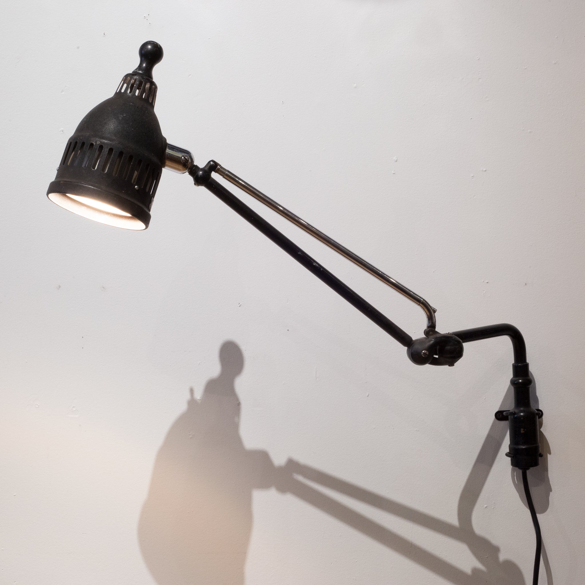 Cast Iron Goose Neck Laboratory Task Lamp c.1950 | S16 Home