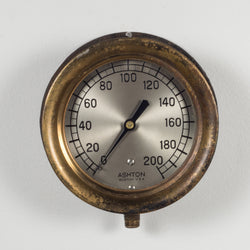Early 20th c. Brass Pressure Gauge c.1920