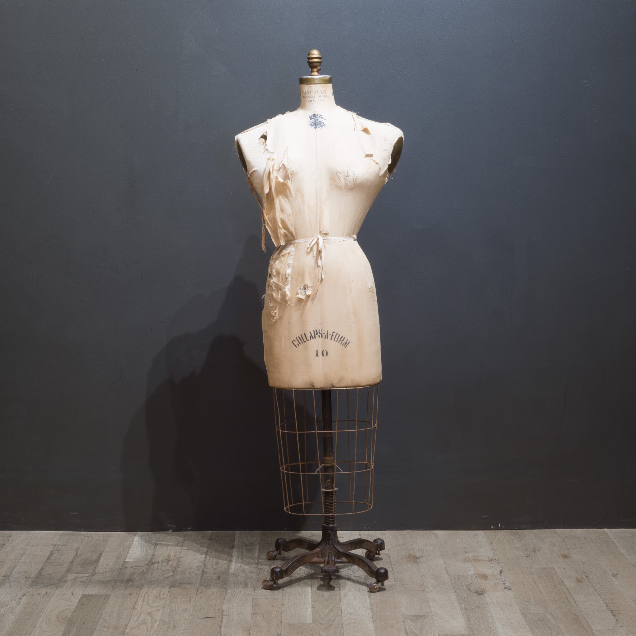 mannequin dress form Distressed Bauman c.1940 Strapless Sequin Tassel Corset Satisfaction and lowest price Color:Fuchsia* Color: Florals/Prints