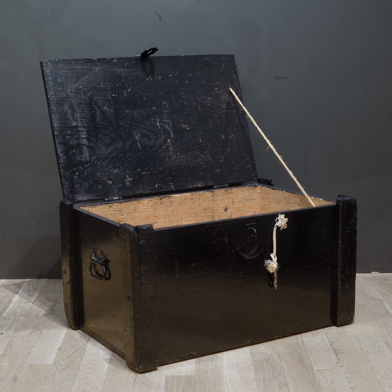 Early 20th c. Rustic Painted Wood Chest c.1940