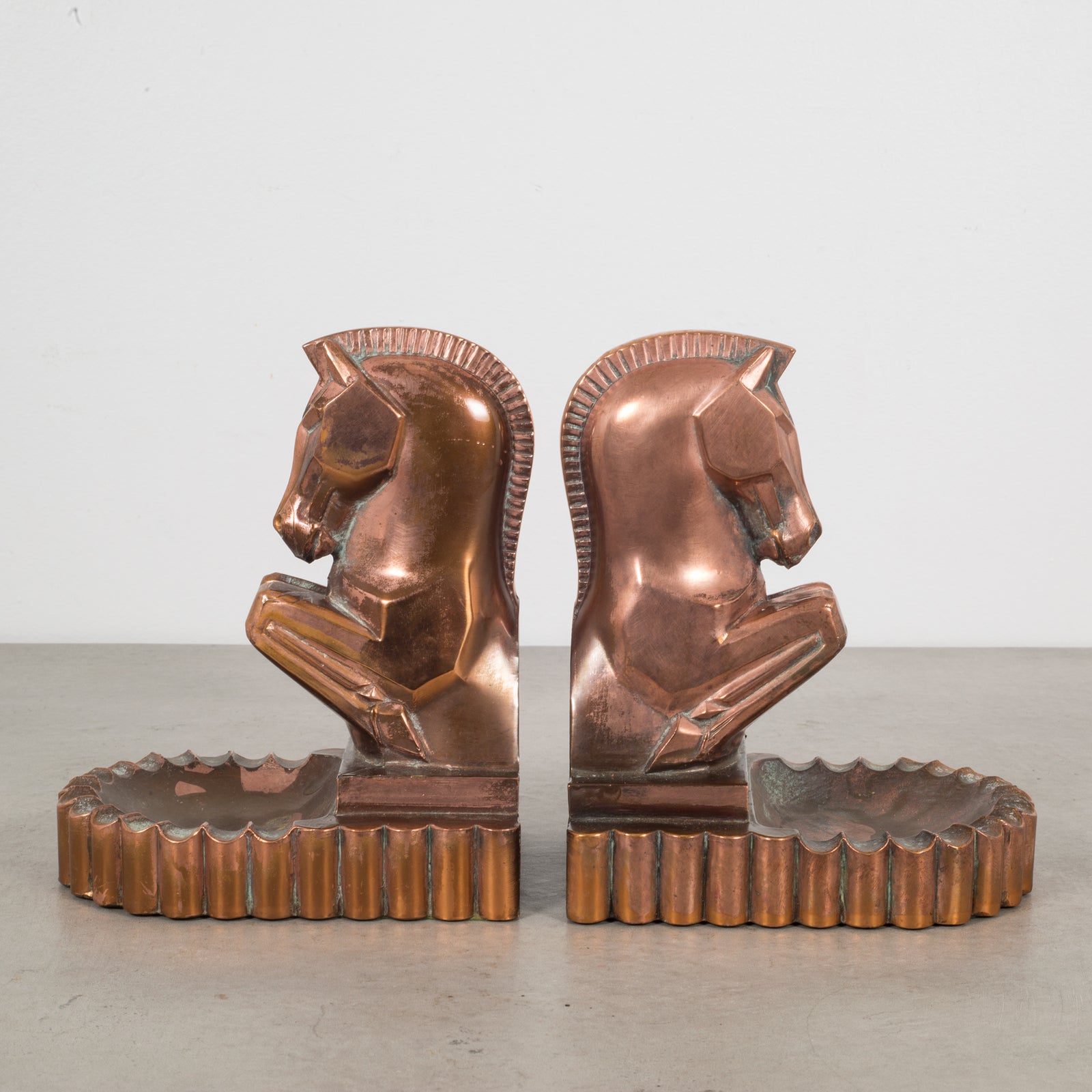 Bronze Plated Trojan Horse Bookend/Ashtray by Champion Products c