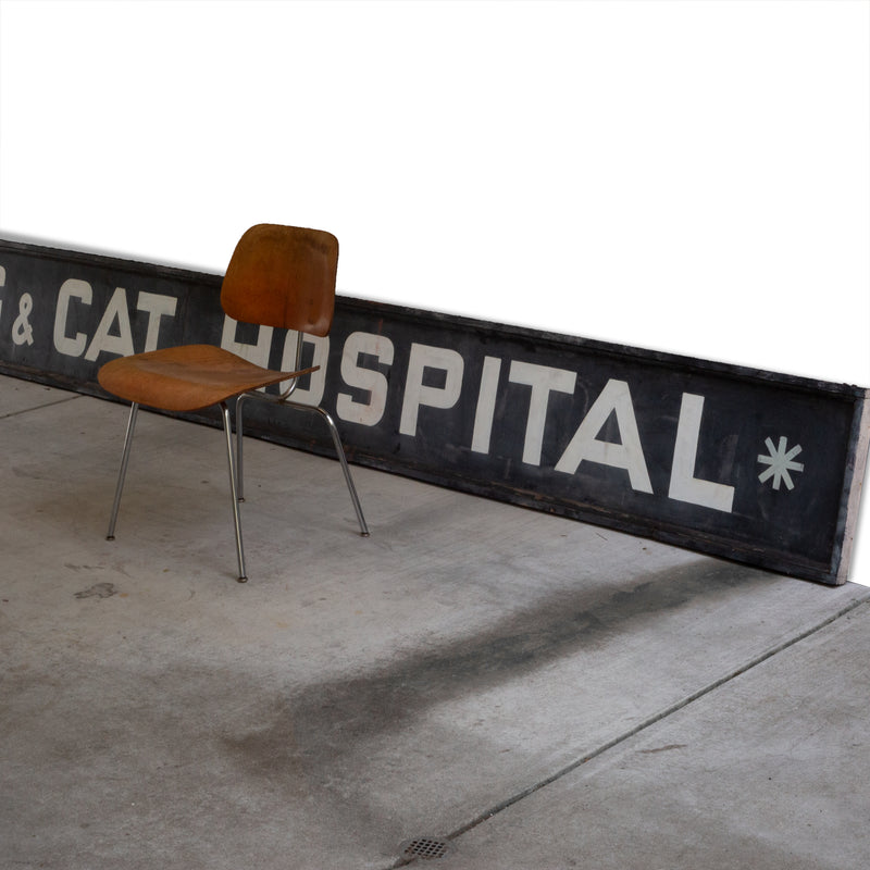 Monumental 17 Foot Hand Painted "California Dog and Cat Hospital" Sign c.1930