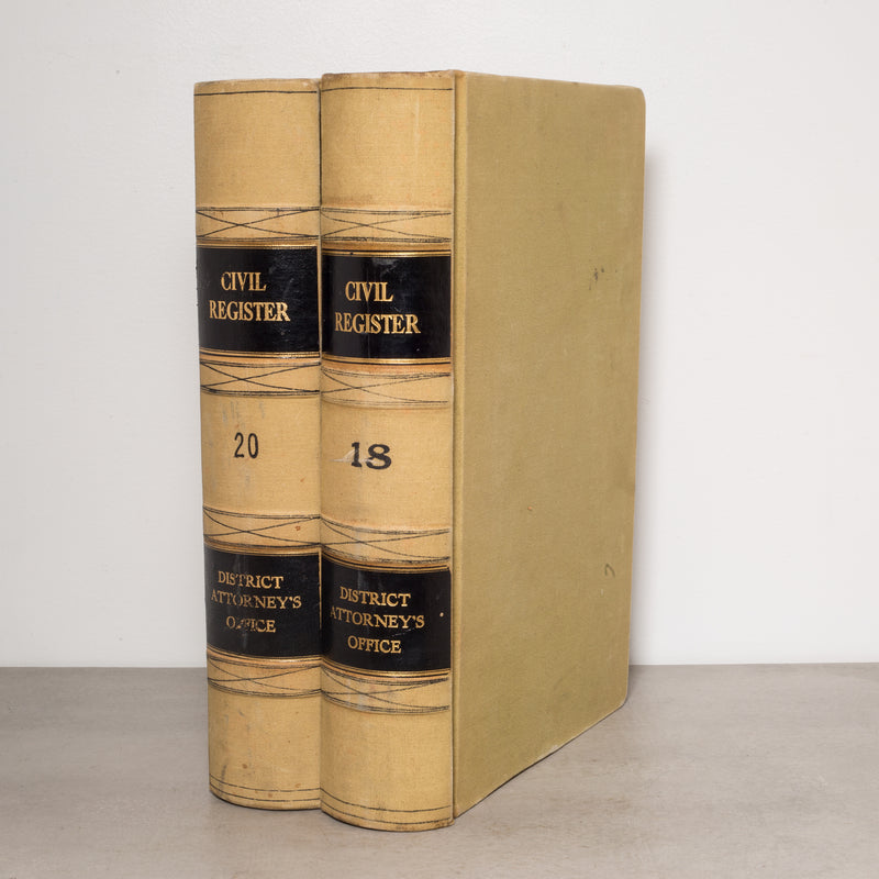 Pair of Monumental Civil Register Books c.1960