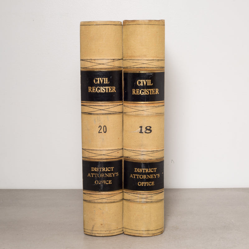 Pair of Monumental Civil Register Books c.1960