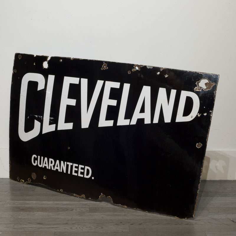 Cleveland Guaranteed Enameled Sign c.1920