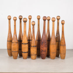 Collection of Turn of the Century Wooden Excercise/Juggling Pins c.1900-Price is per piece