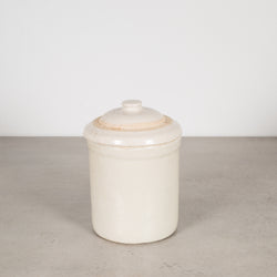 Small Stoneware Pottery Crock with Lid c. 1980