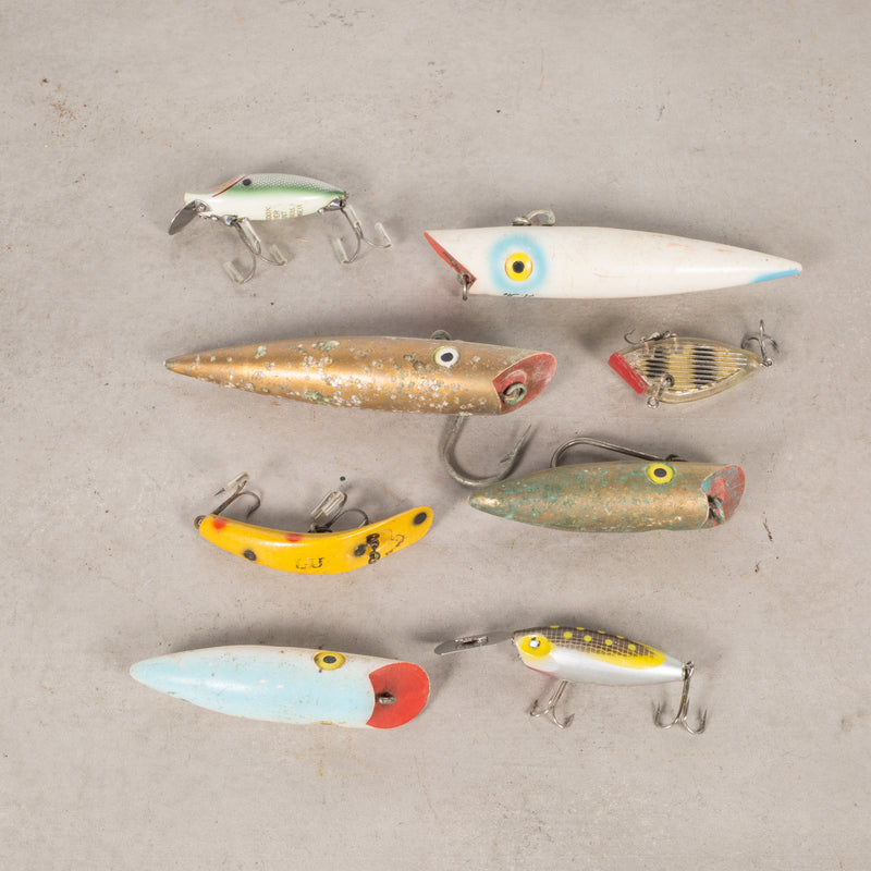 Collection of Painted Wooden Fishing Lures c.1940