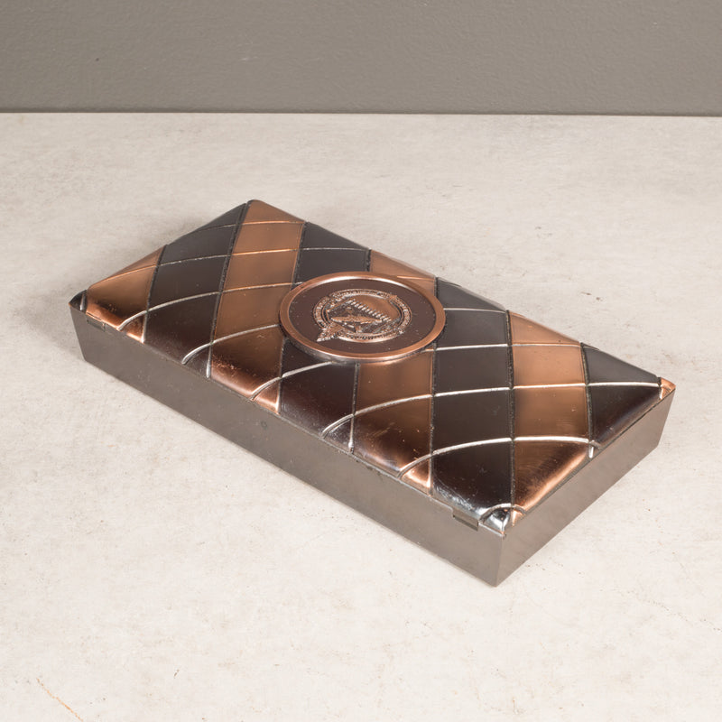 Art Deco Copper Plate Cigar Box c.1930
