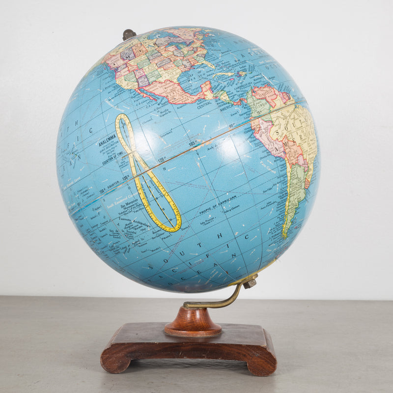 9" Cram's Terrestrial Globe c.1960