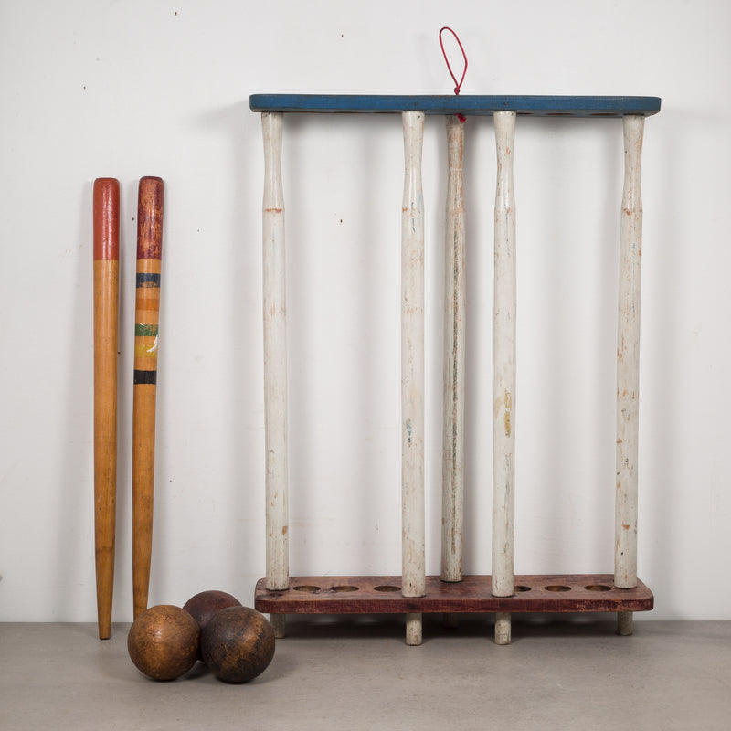 Early 20th c. Wooden Croquet Set c.1940