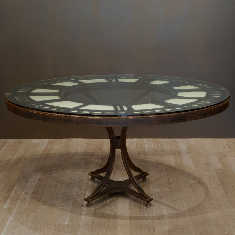 19th c. Cast Iron Clock Face Dining Table c.1800s