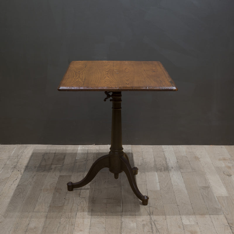 Antique Cast Iron and Wood Drafting Table c.1900