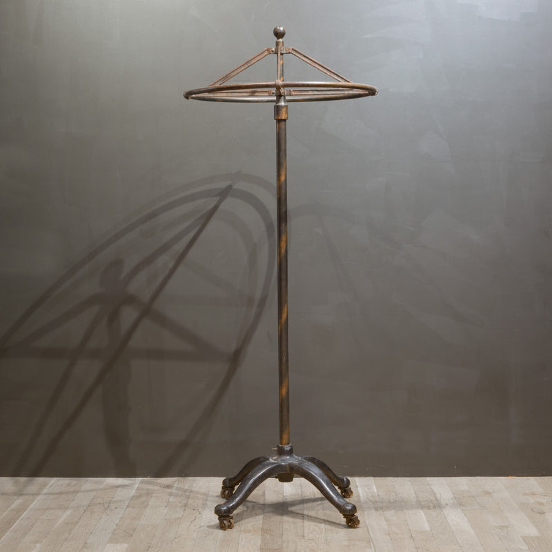 Early 20th c. Japanned Coat/Garment Rounder Rolling Rack c.1910 Early 20th c. Japanned Coat/Garment Rounder Rolling Rack c.1910