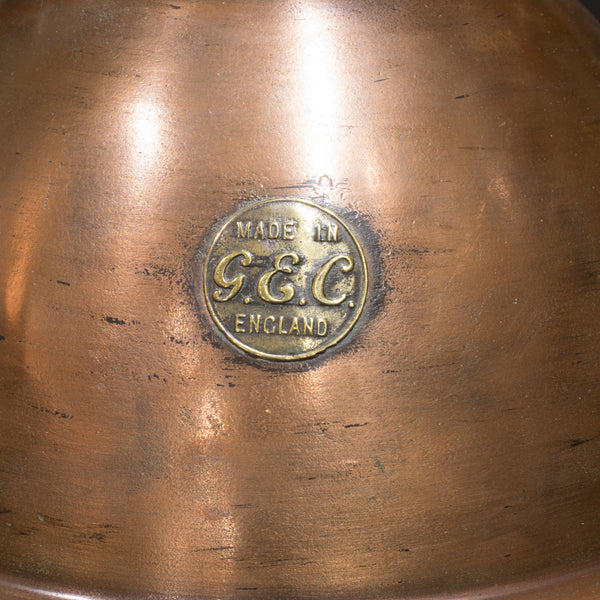 Antique English General Electric Comapny Copper Pendant c.1930