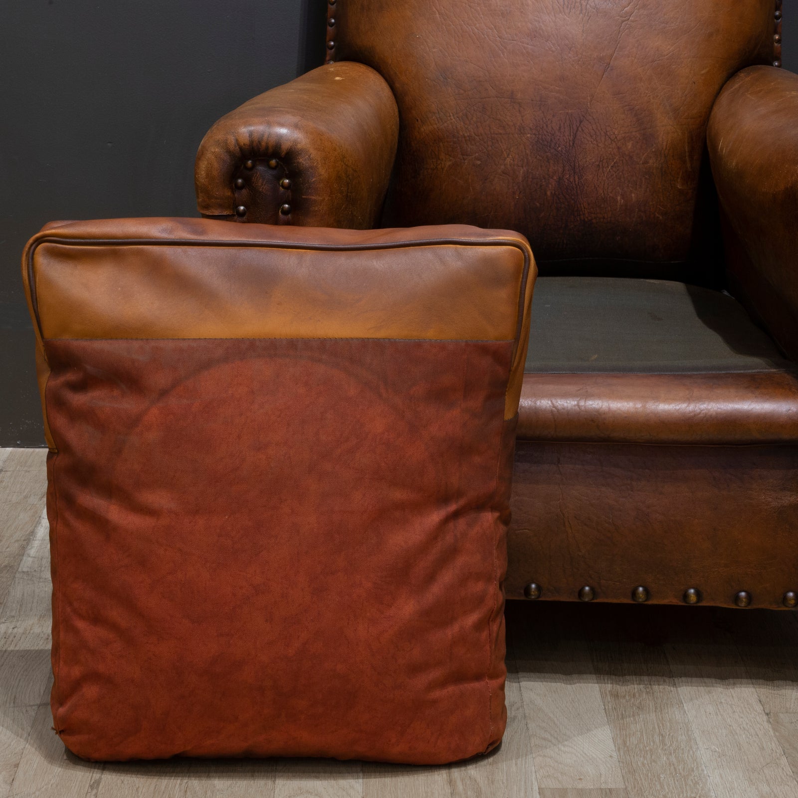 Pair of French Leather Club Chairs c.1930 | S16 Home