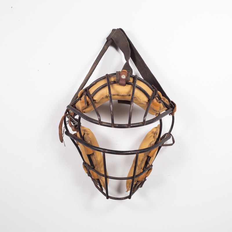 Early 20th c. Steel and Leather Catcher's Mask c.1940