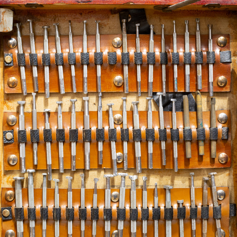 Early 20th c. Handmade Portable Saddle Maker's Tool Chest c.1945