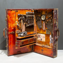 Early 20th c. Handmade Portable Saddle Maker's Tool Chest c.1945