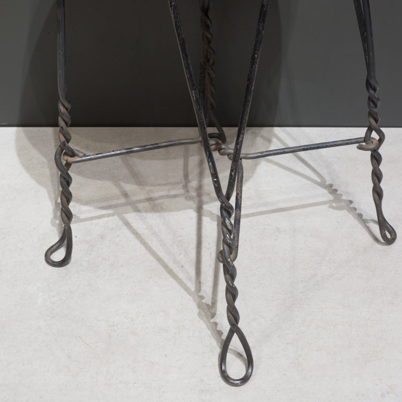 Early 20th c. Twisted Wire Fixed Small Stool c.1940