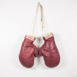 Pair of Vintage Horse Hair and Leather Boxing Gloves c.1940