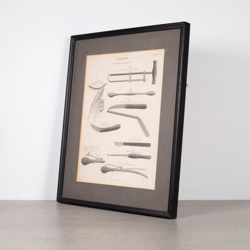 19th-Early 20th c. Framed Surgical Instruments Lithographs