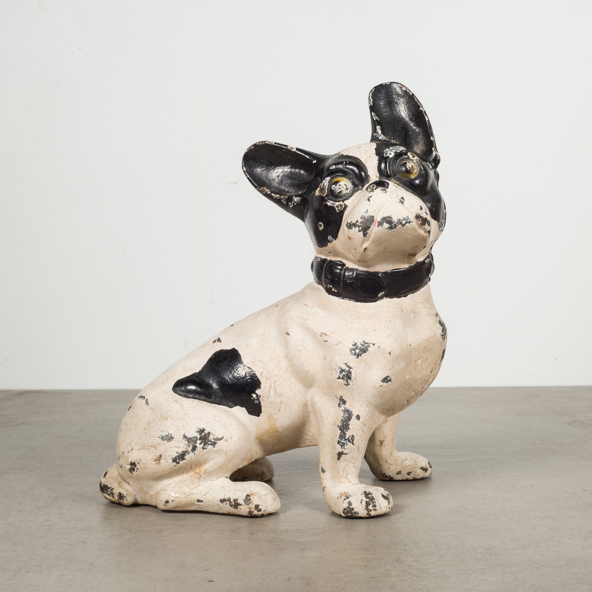 Cast Iron French Bulldog Doorstop by Hubley c.19101940 S16 Home