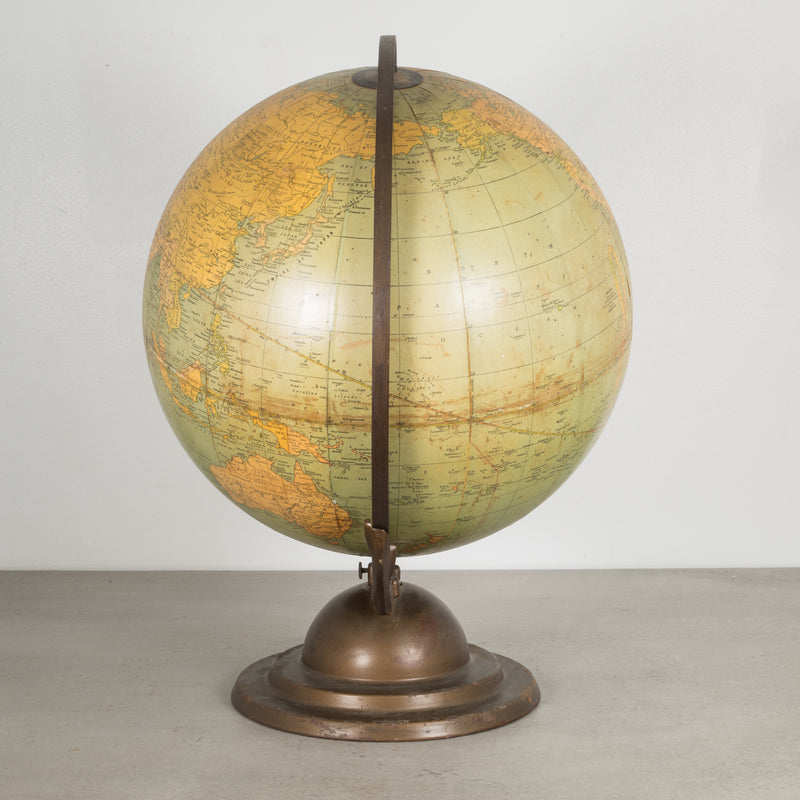 Art Deco Cram's Terrestrial World Globe c.1920