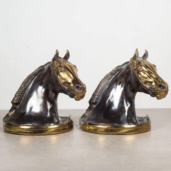 Copper and Bronze Plated Horse Head Bookends by Gladys Brown for Dodge Inc.1946