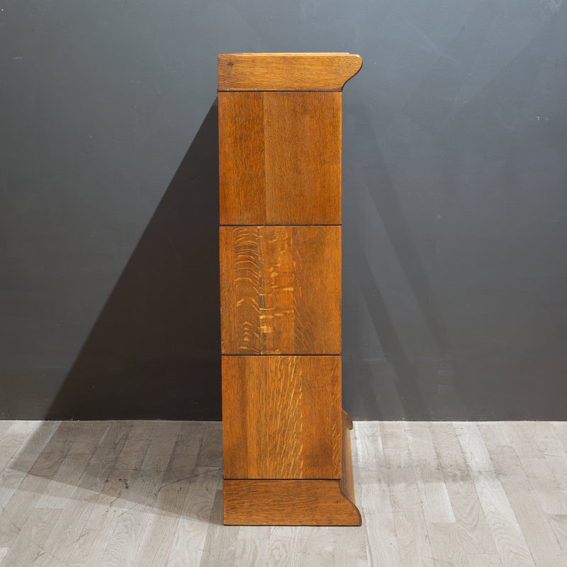 Late 19th c. Gunn Furniture Co. 3 Stack Lawyer's Bookcase c.1899