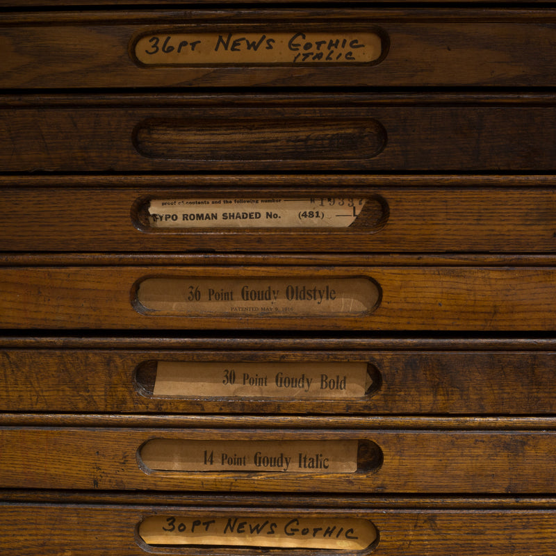 Antique Industrial Typesetter's 24 Drawer Cabinet c.1920-1930| S16 Home
