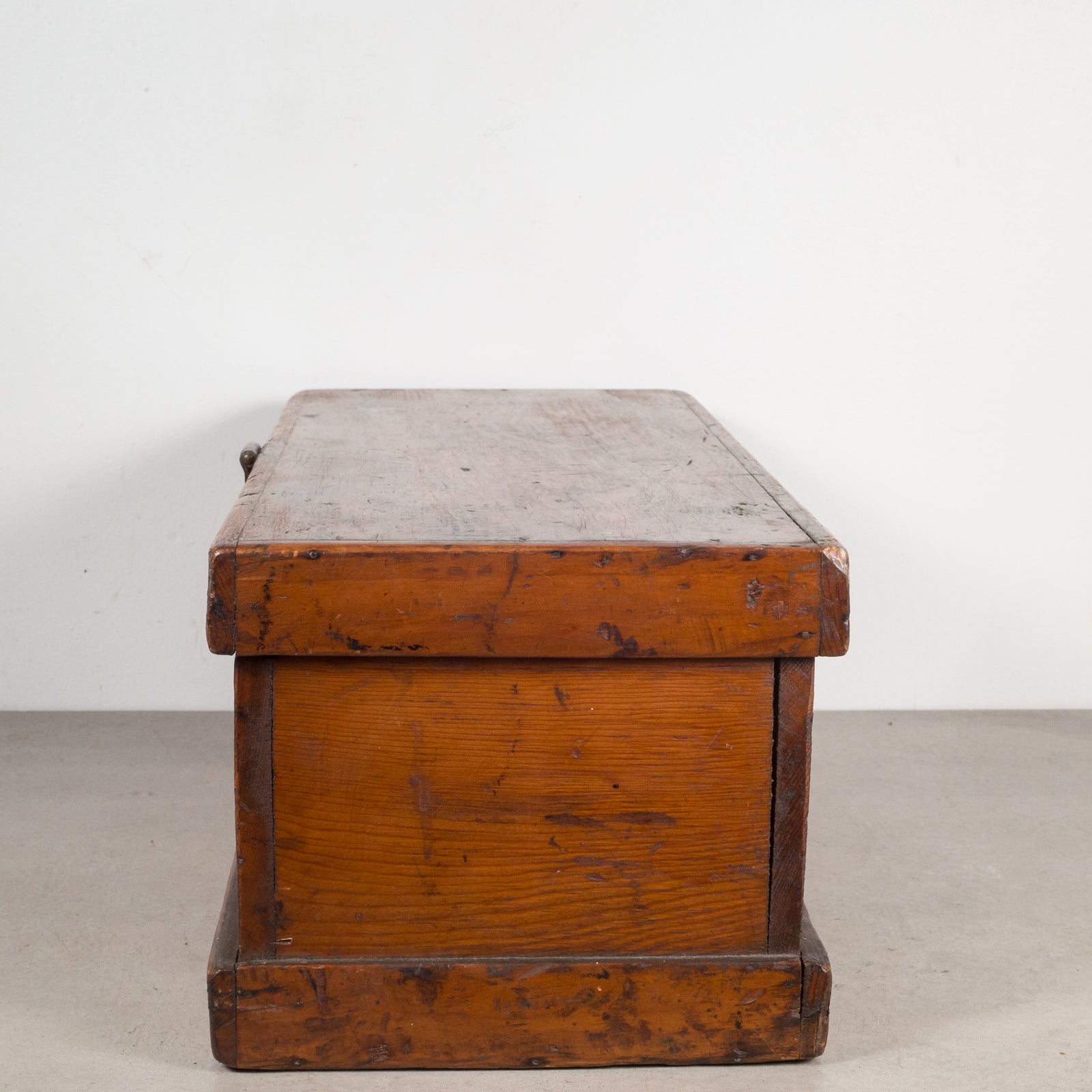 コレクション Vintage antique 1950' wood Box 19c Vintage Old Multi Color Lacquered Swirl Art Work Wooden