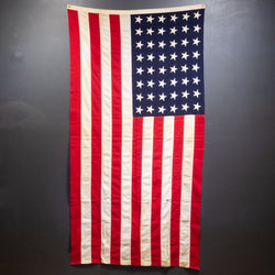 Early 20th c. Monumental American Flag with 48 Stars c.1940-1950
