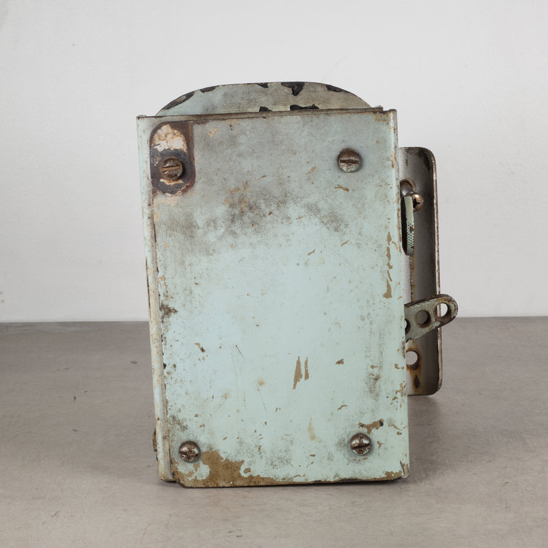 Antique Steel Trolley Fare Box c.1920-1940