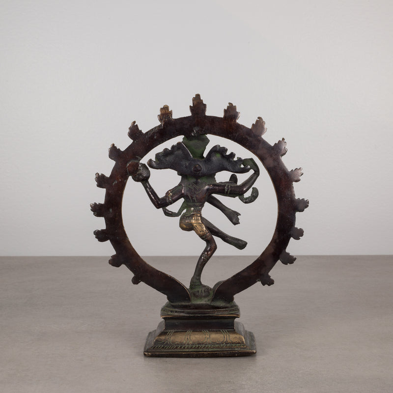 Bronze Hindu Shiva as Lord of the Dance Sculpture 7" c.1930
