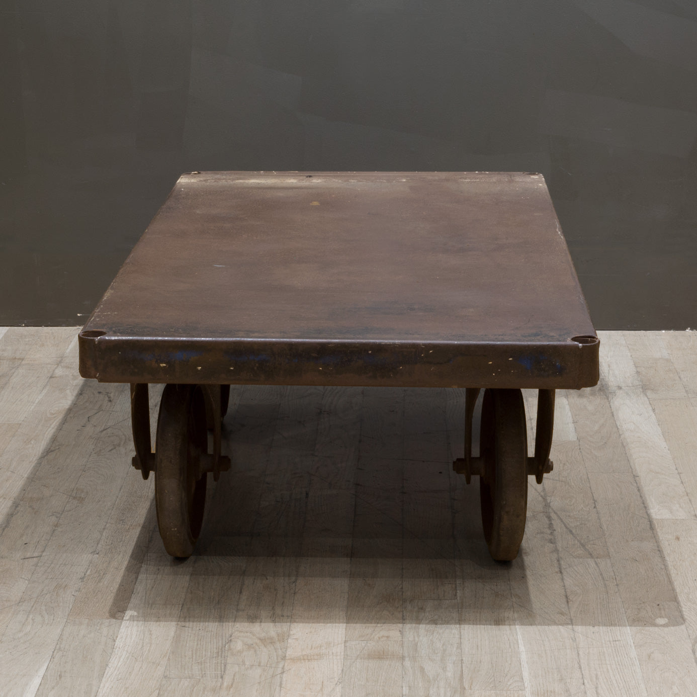 Early 20th Century Steel Factory Rolling Cart/Coffee Table c.1930 S16