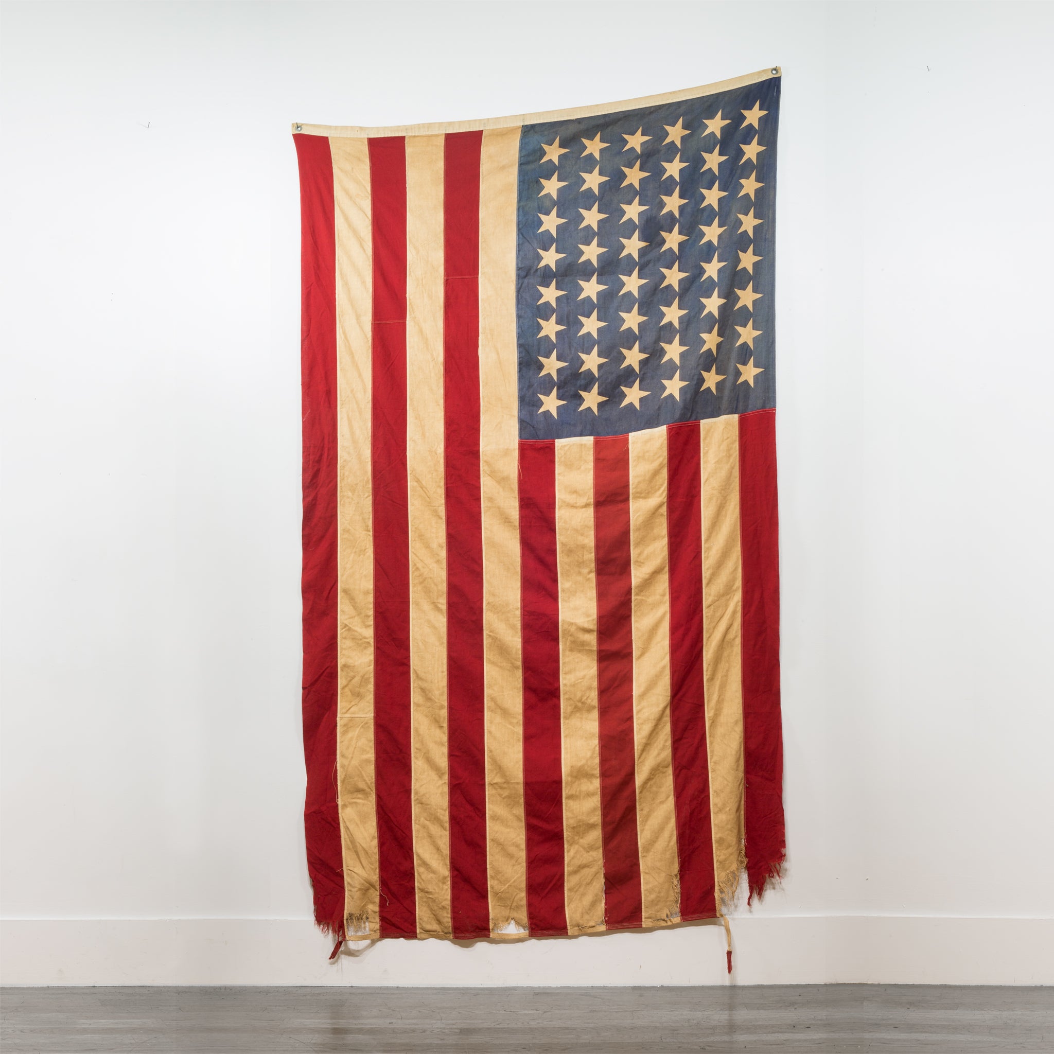 特大BIG！40s〜50s 48星 星条旗アメリカアンティークUSAヴィンテージ large-vintage-american-flag-