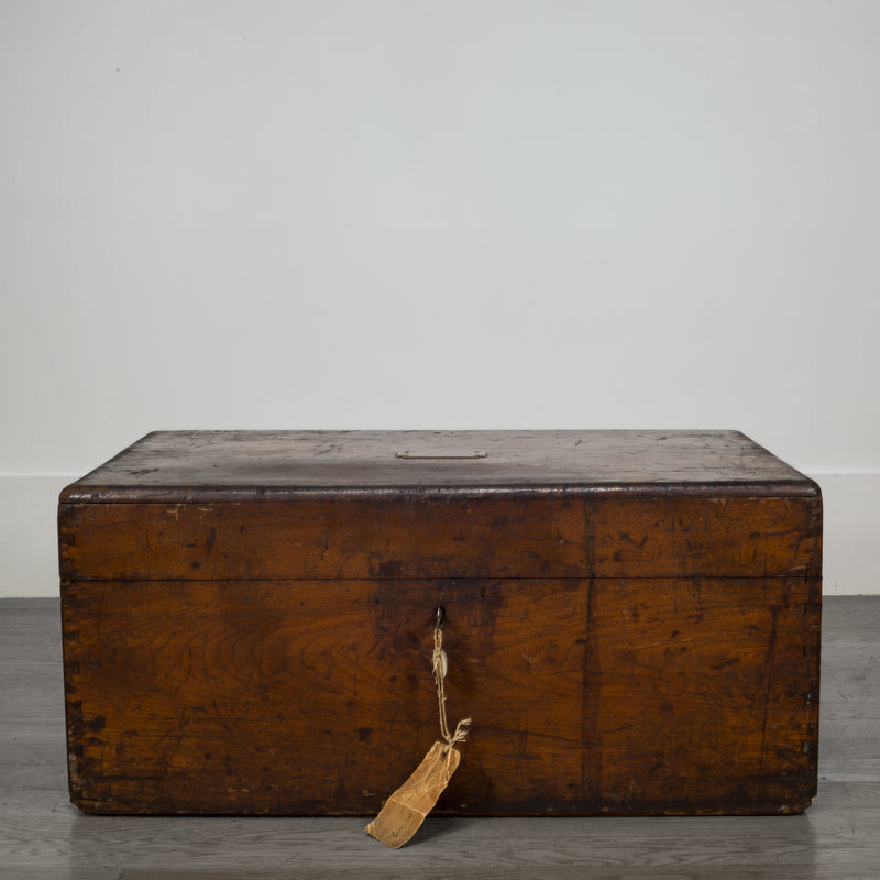 Mahogany and Brass Silverware Chest from Pennsylvania c.1868