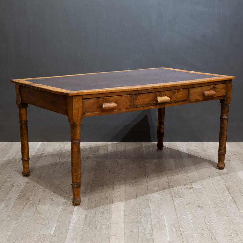 Early 20th c. English Three Drawer Desk c.1930-1950