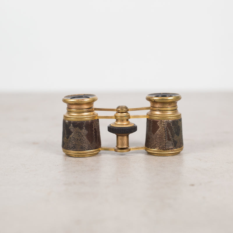 19th c. French Brass and Leather Binoculars c.1880