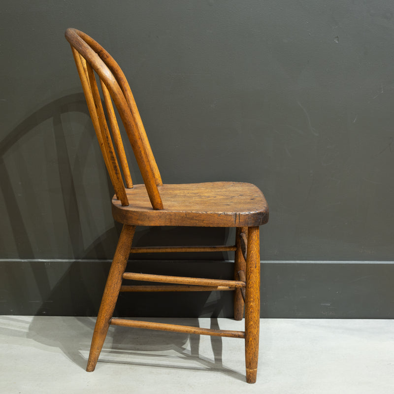 Late 19th c. Set of Oak Spindle Back Dining Chairs c.1890